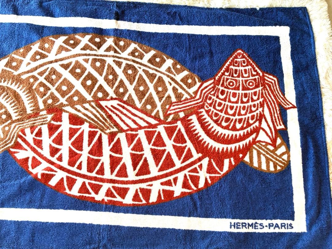 未使用品◎HERMESエルメス　ビーチタオル