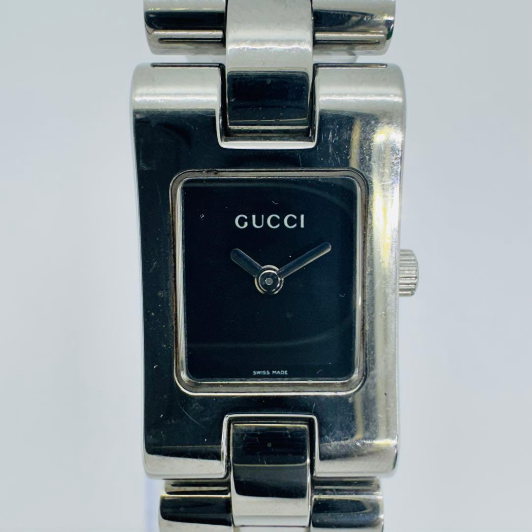 ✨GUCCI✨グッチ✨2305L✨ブラック文字盤✨シルバー✨ヴィンテージ✨腕時計