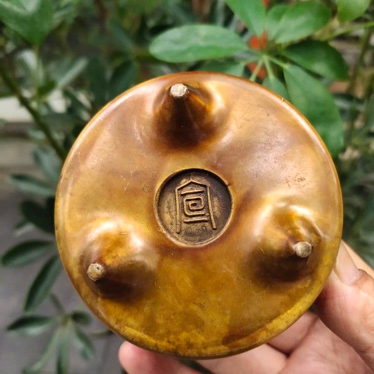 銅器 五福八宝三足炉 薫香炉 香道具 装飾品 工芸品 美術品
