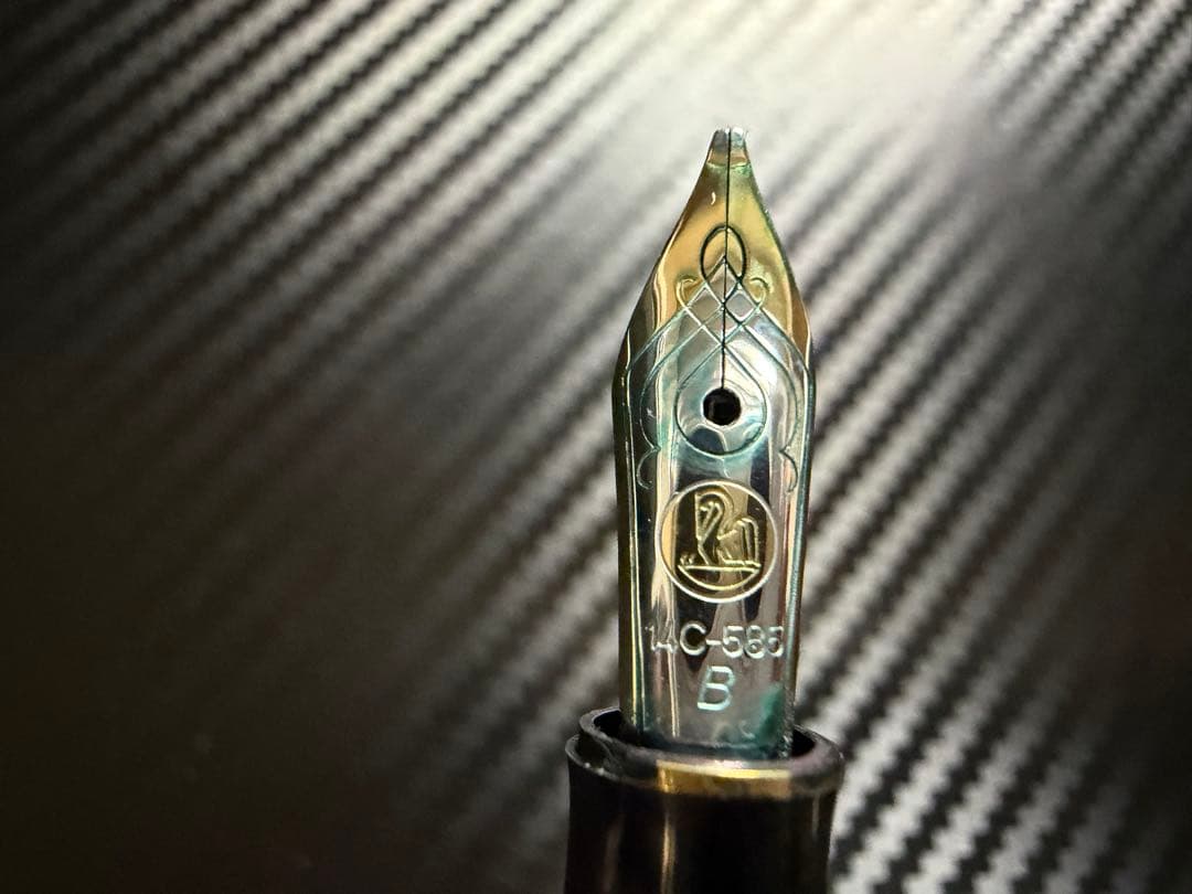 美品 ペリカン スーベレーン M300 緑縞 B 太字 万年筆