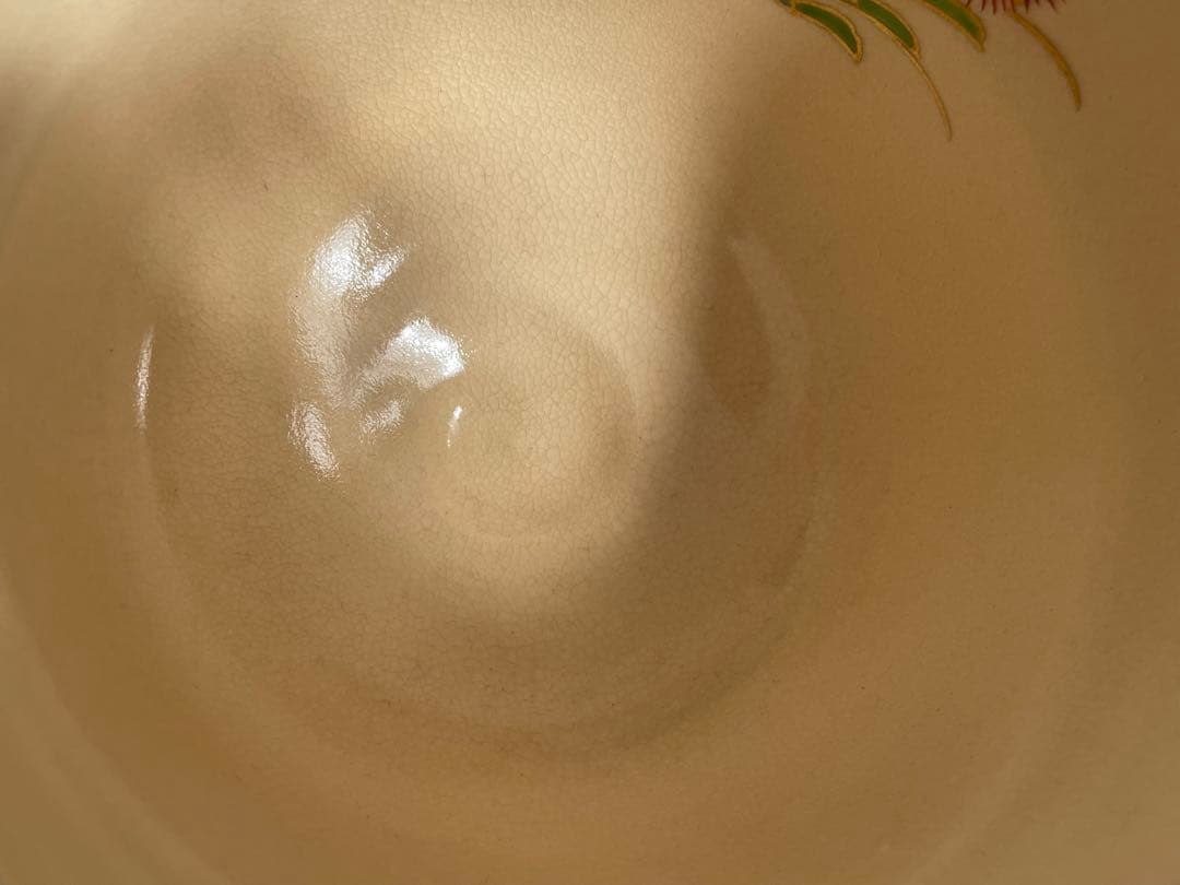 陶芸家　手塚充　仁清写　秋草文　茶碗　抹茶碗　共箱　田中仙翁 書付
