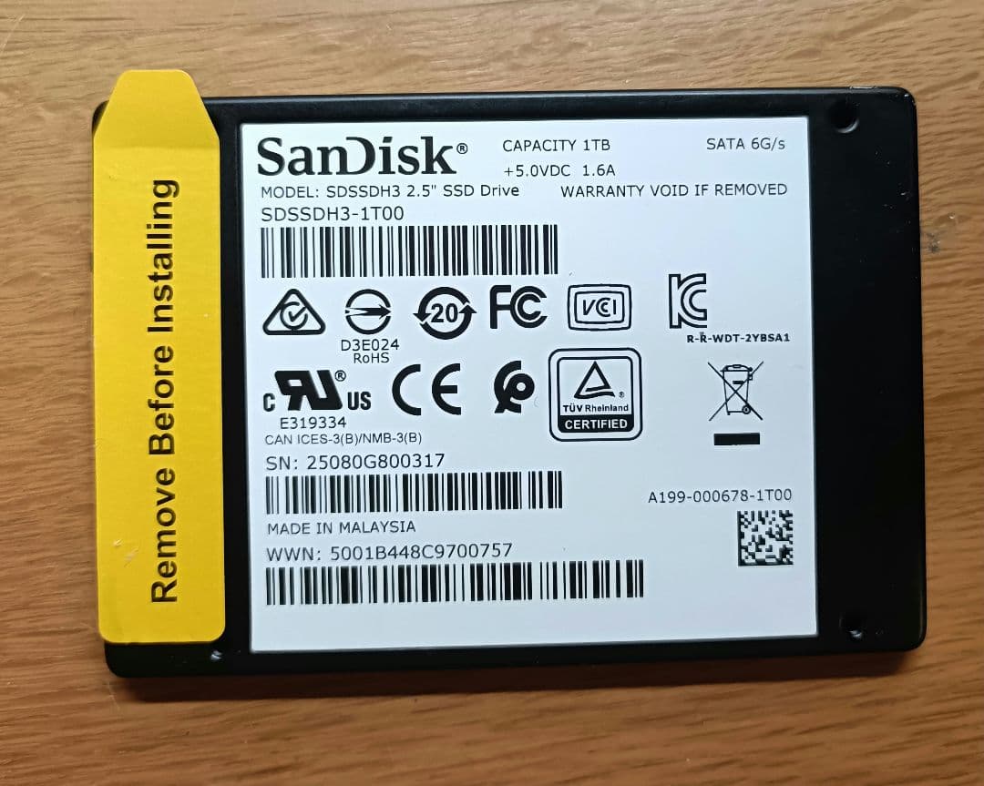 内蔵型SSD SanDisk Ultra3D SSD 1TB SDSSDH3-1T00-G26