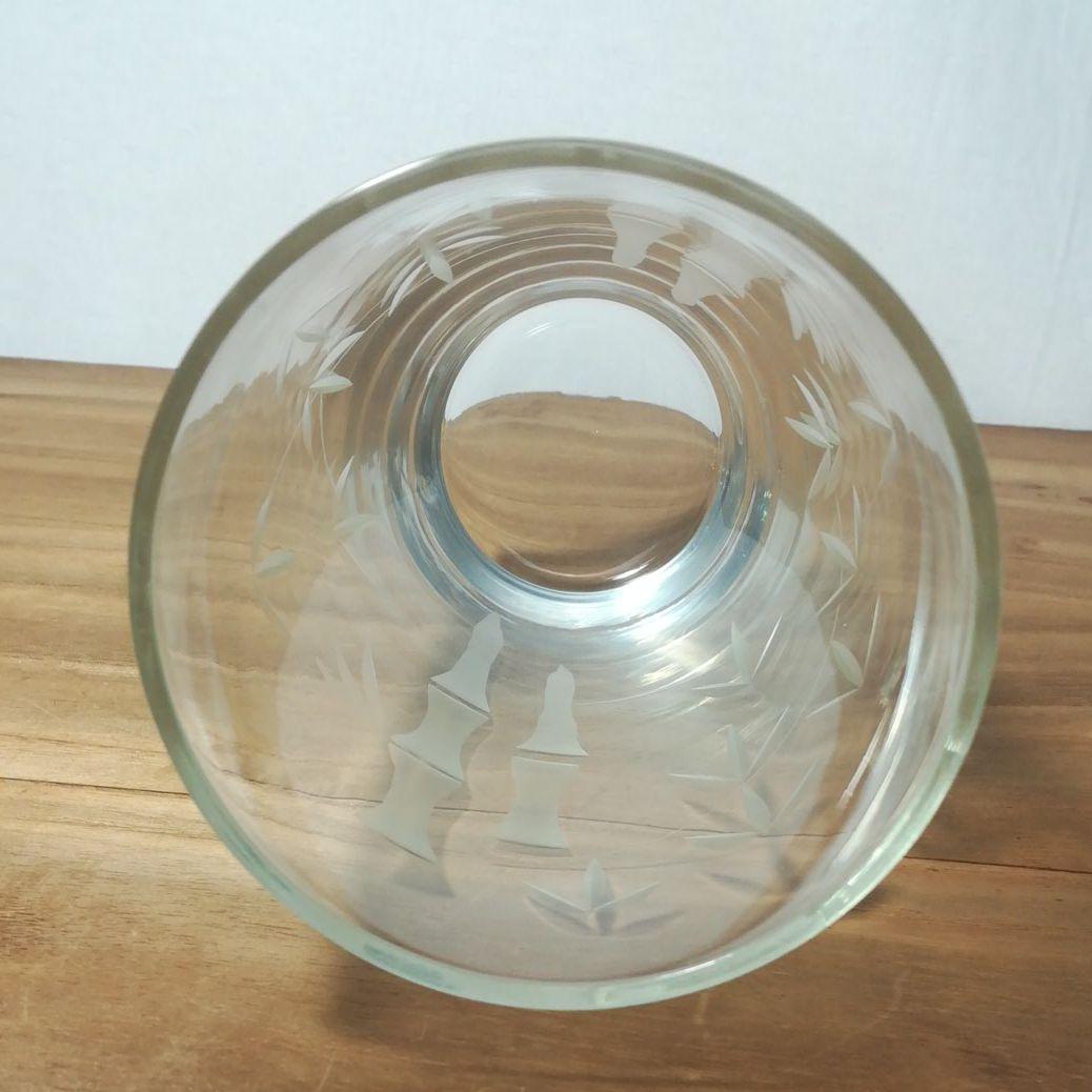 レトロ　ガラスシェイカー　切子ガラス