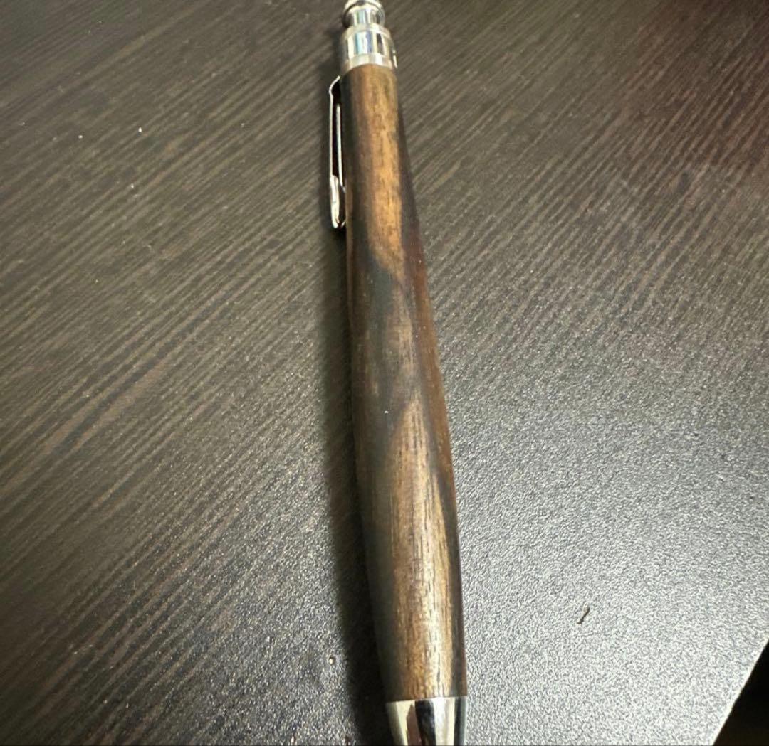 工房楔　黒柿孔雀杢シャーペン