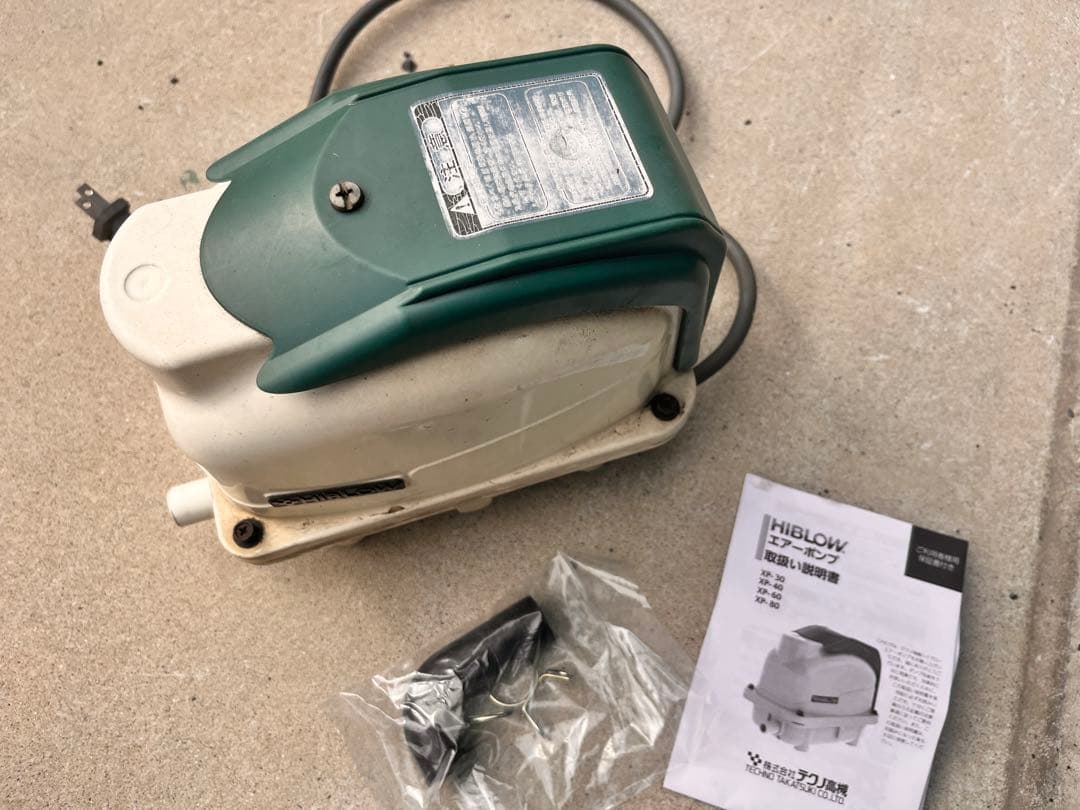動作品　ブロワ エアーポンプ テクノ高槻 XP-60　風量60L/min
