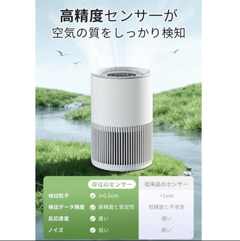 空気清浄機 超静音 25畳対応 除菌マイナスイオン浄化