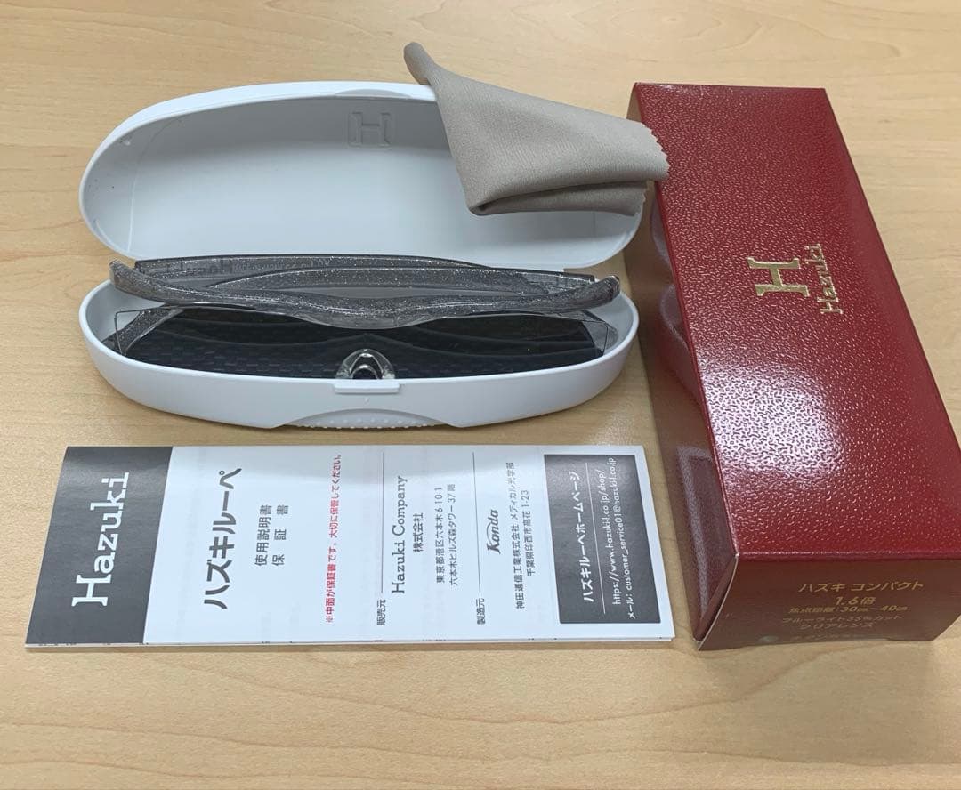 新品未使用　ハズキルーペ　コンパクト　1.6x チタンカラー