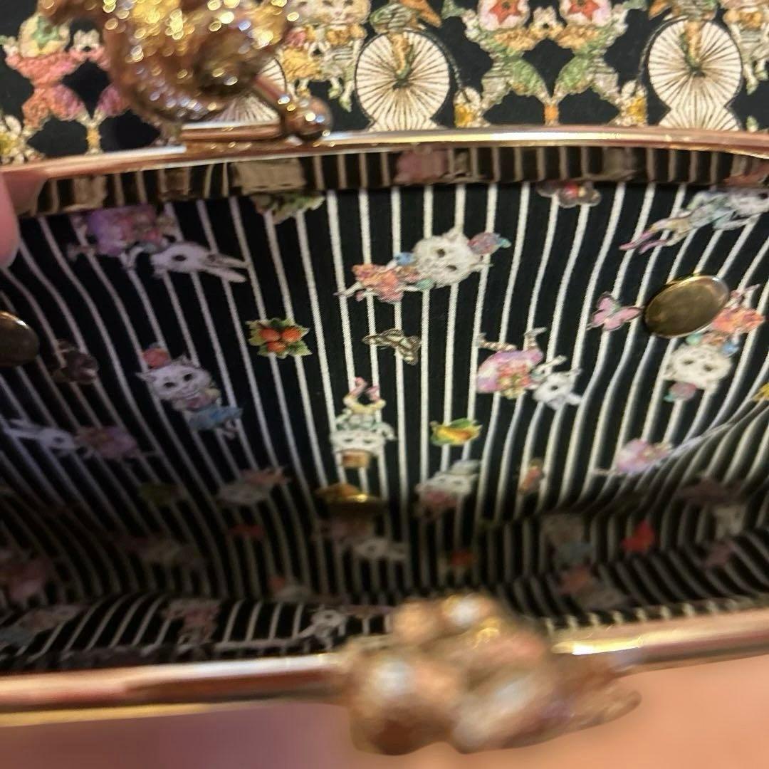 出品取り下げ間近　新品ハンドメイド　がま口付き蛇腹￼バッグ　マイリトルテイラー