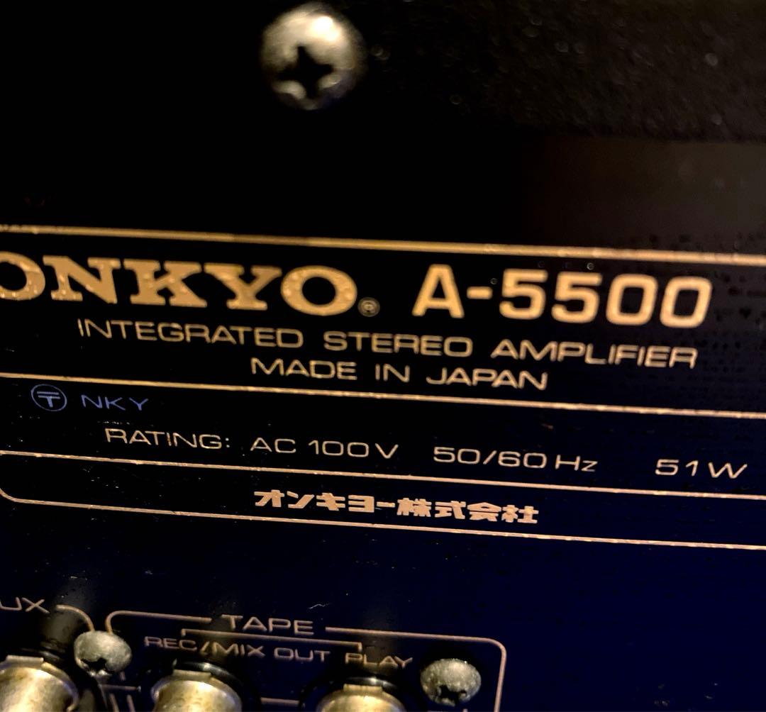 動作品 ONKYO プリメインアンプ A-5500 LED仕様 オンキヨー