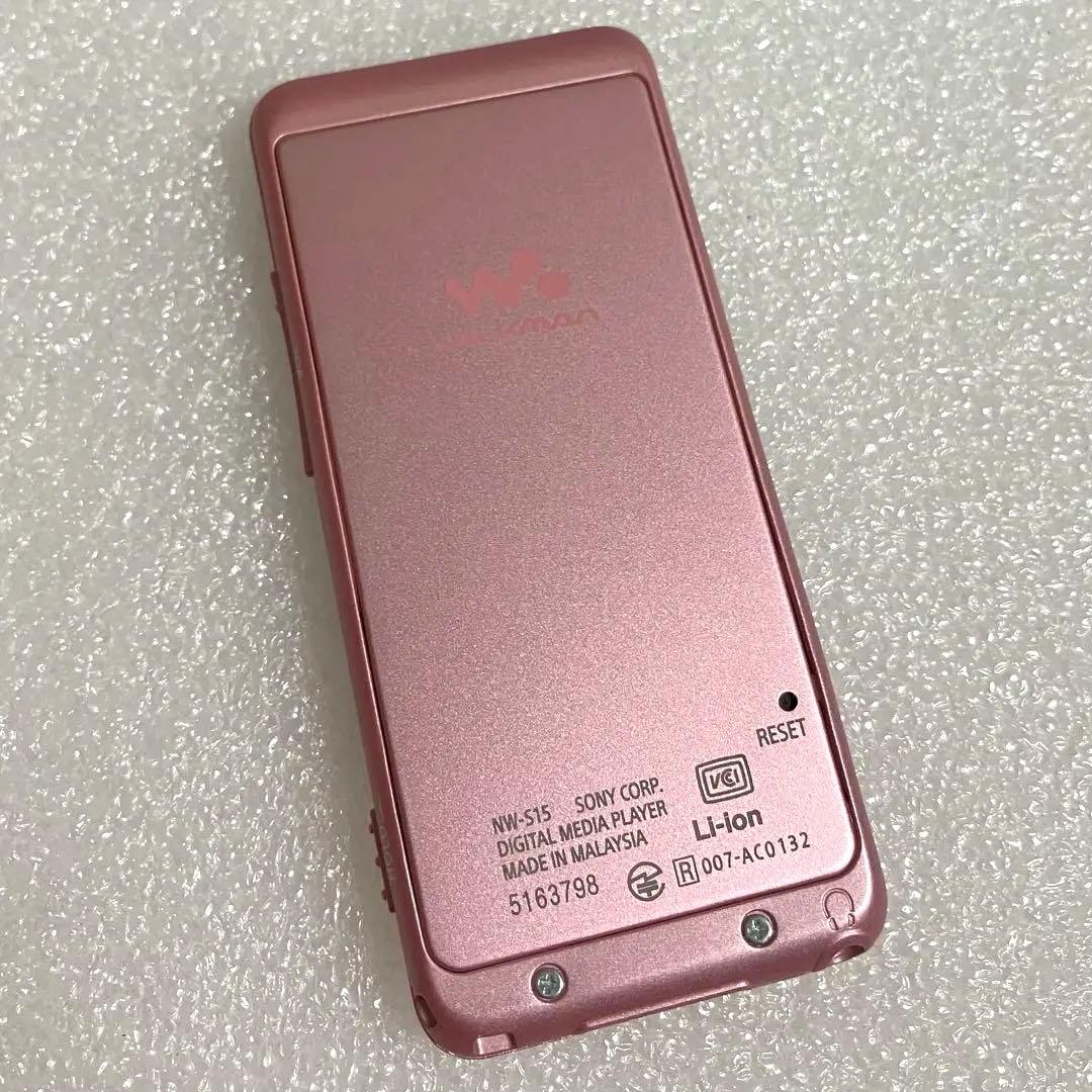 【ディスプレイ　バッテリ良好】SONY ウォークマン　NW-S15 16GB ピ