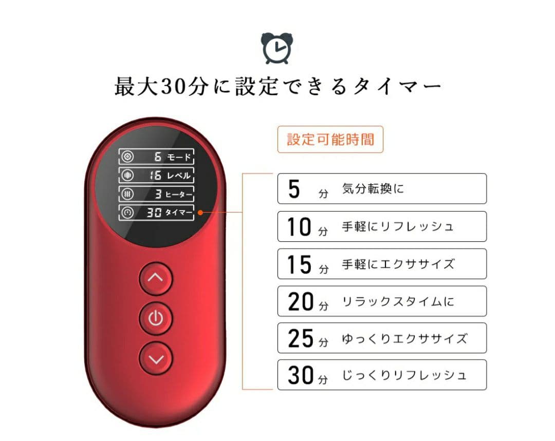 EMS 腰マッサージャー コードレス 低周波 温熱 男女兼用