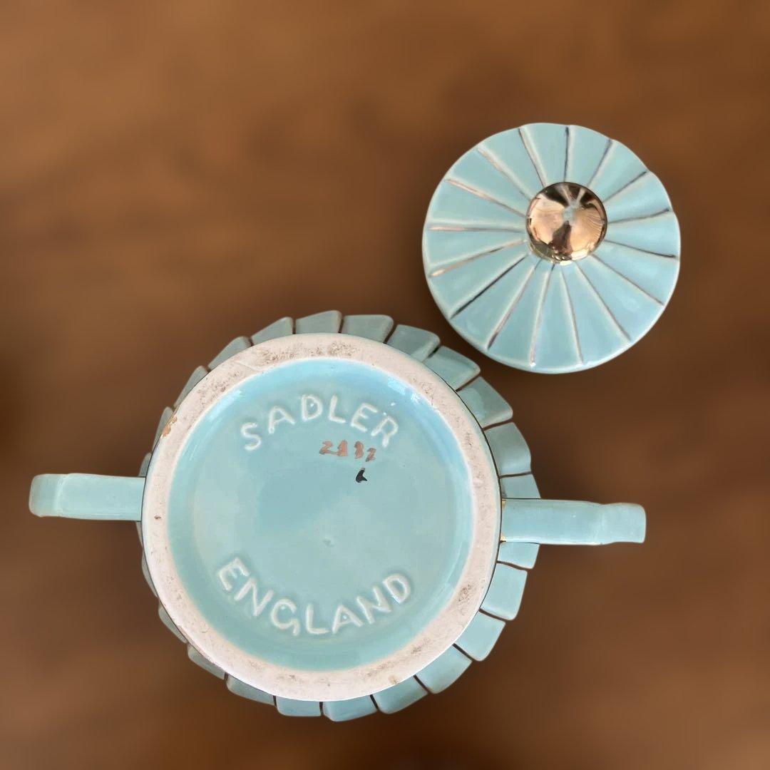 英国　Sadler サドラー　ティーポット、シュガー、ミルクジャグ