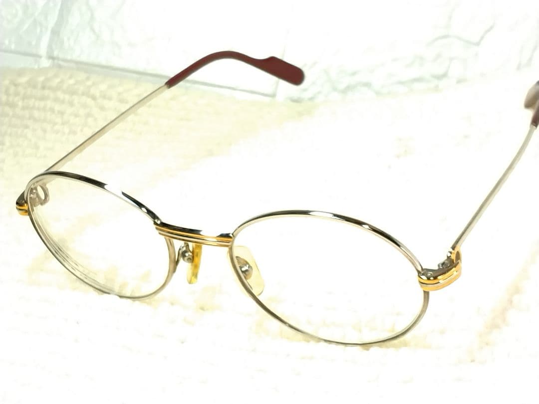 Cartier　フランス製　フルリム メタルオーバル　メガネ