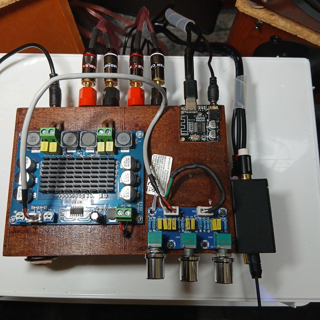 【最高級光デジタル対応自作アンプDENONスピーカーMonster配線フルセット