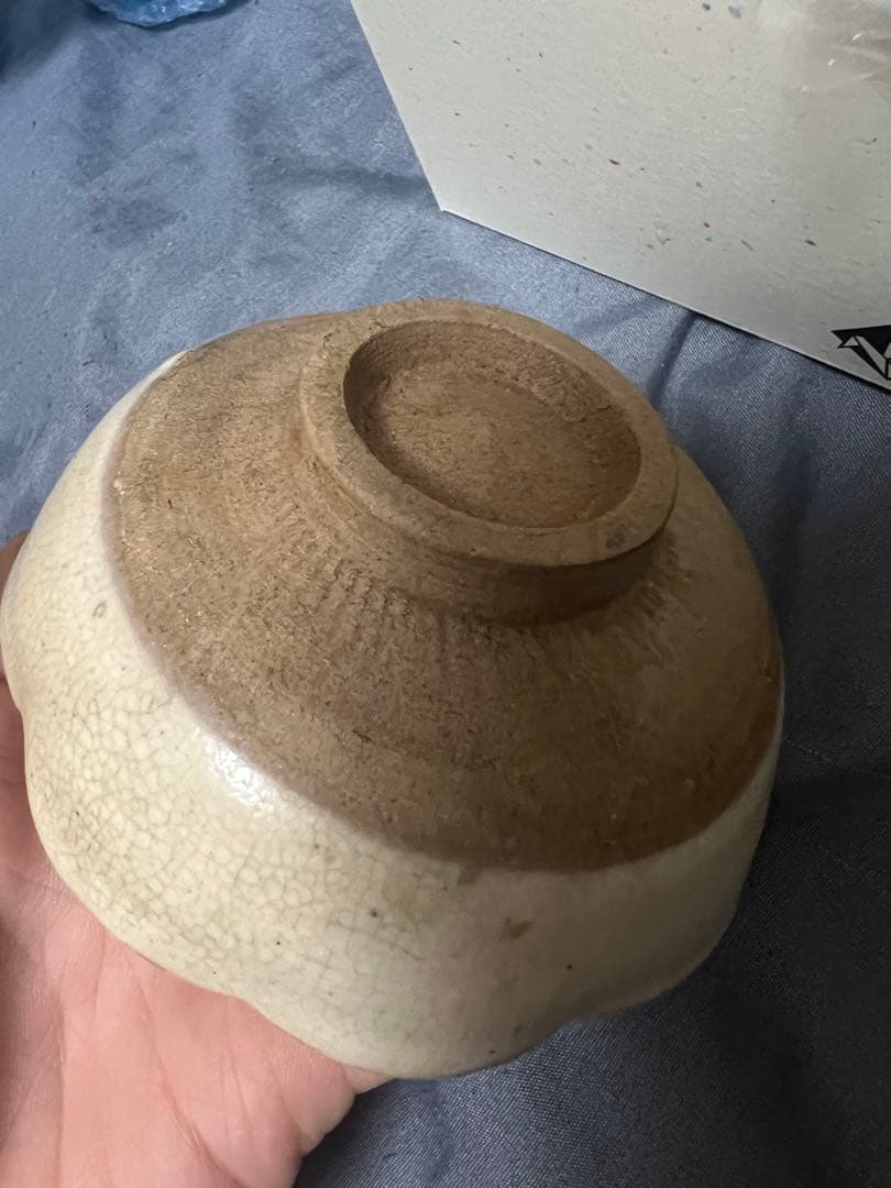 旧蔵　宋代 哥窑 青白釉 碗 文房具置物
