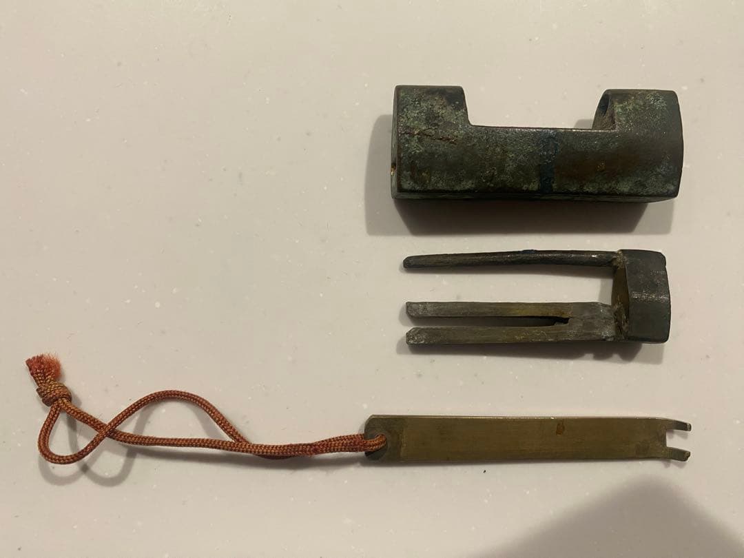 江戸時代　和錠　錠前　鉄製　作動品