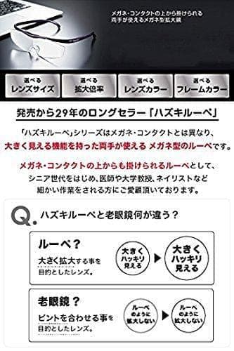 【新品未使用】 ハズキ ハズキクール ルーペ ブラックグレー メガネ メガネ併用