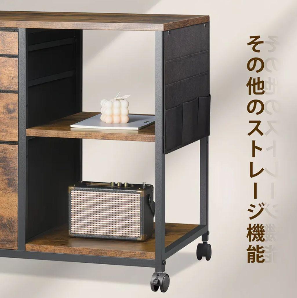 棚・シェルフ・ラック YeTom Side Cabinet Desk Wagon 4 tier