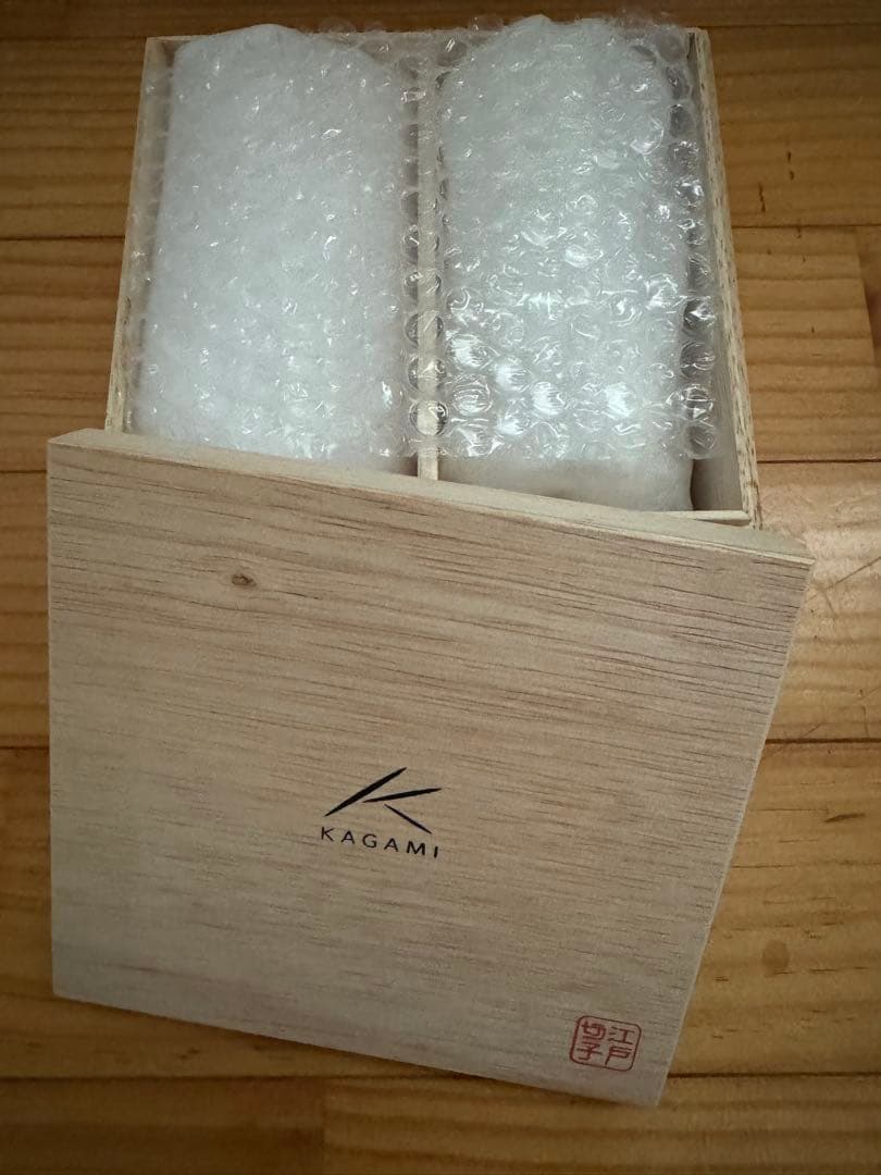 KAGAMI 江戸切子　ペアタンブラー 新品 桐箱入り