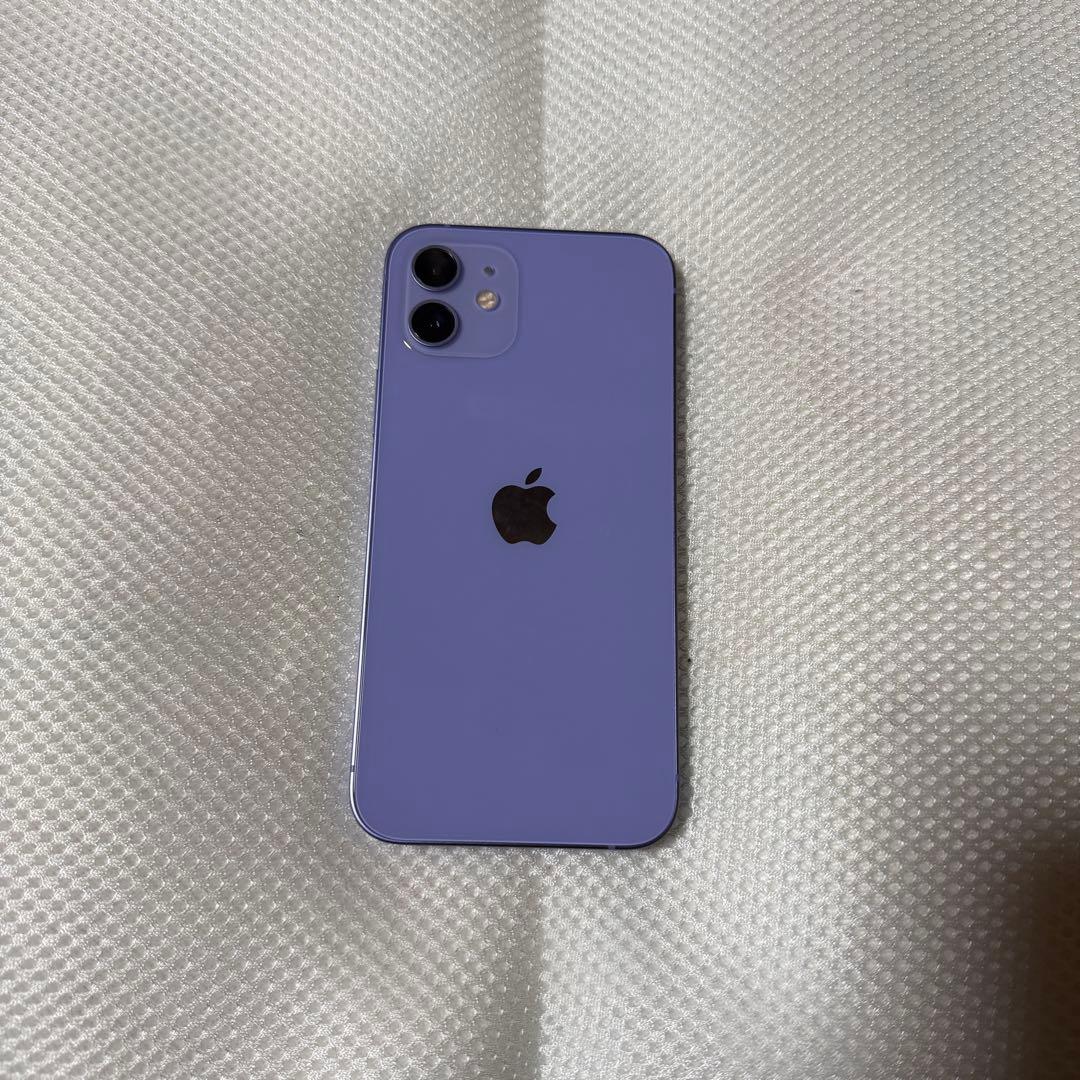 美品 SIMフリー iPhone12 64GB パープル バッテリー100%