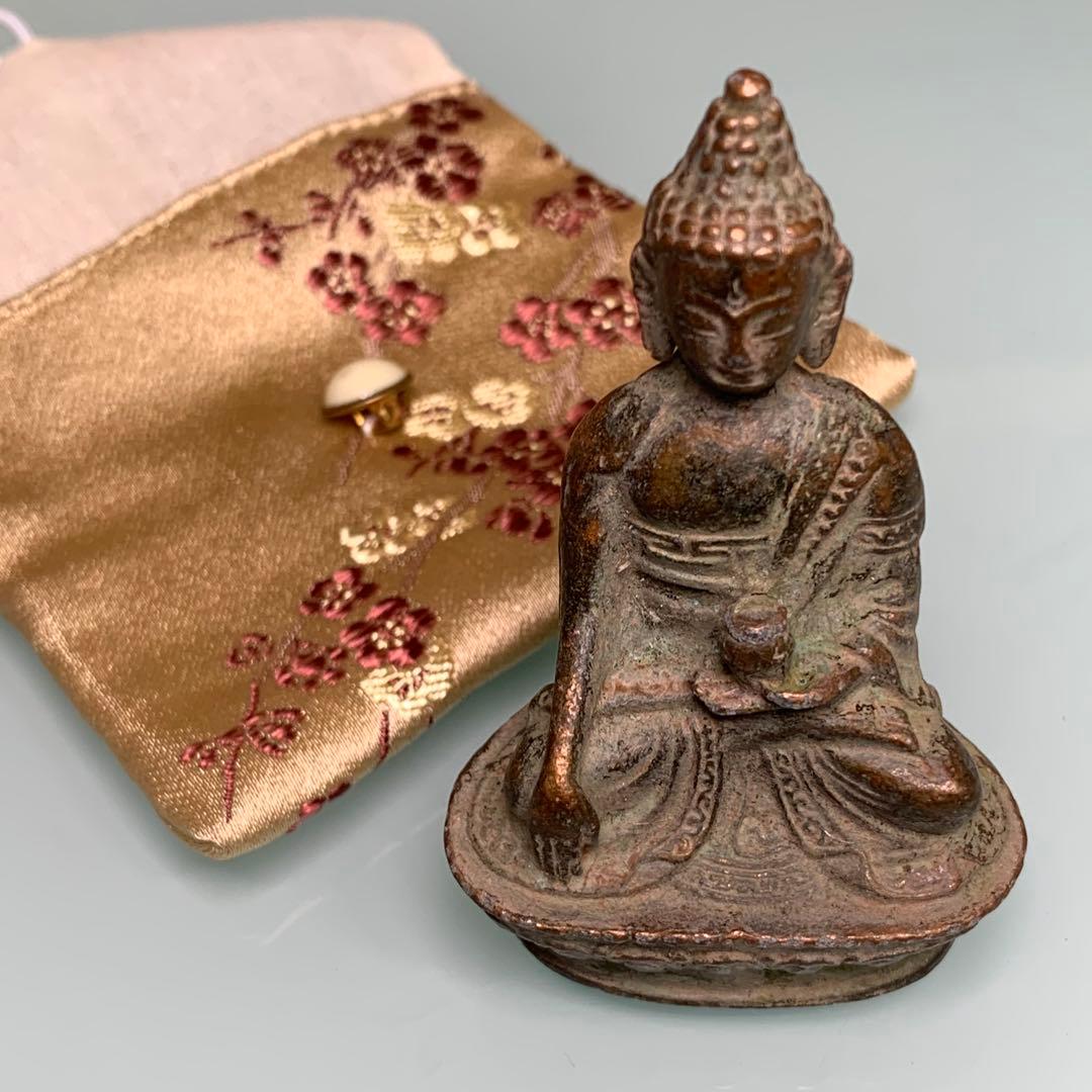 旧蔵　清国時代　骨董品　如來仏像　お守り　仏様　縁起物　文房具　根付　時代物