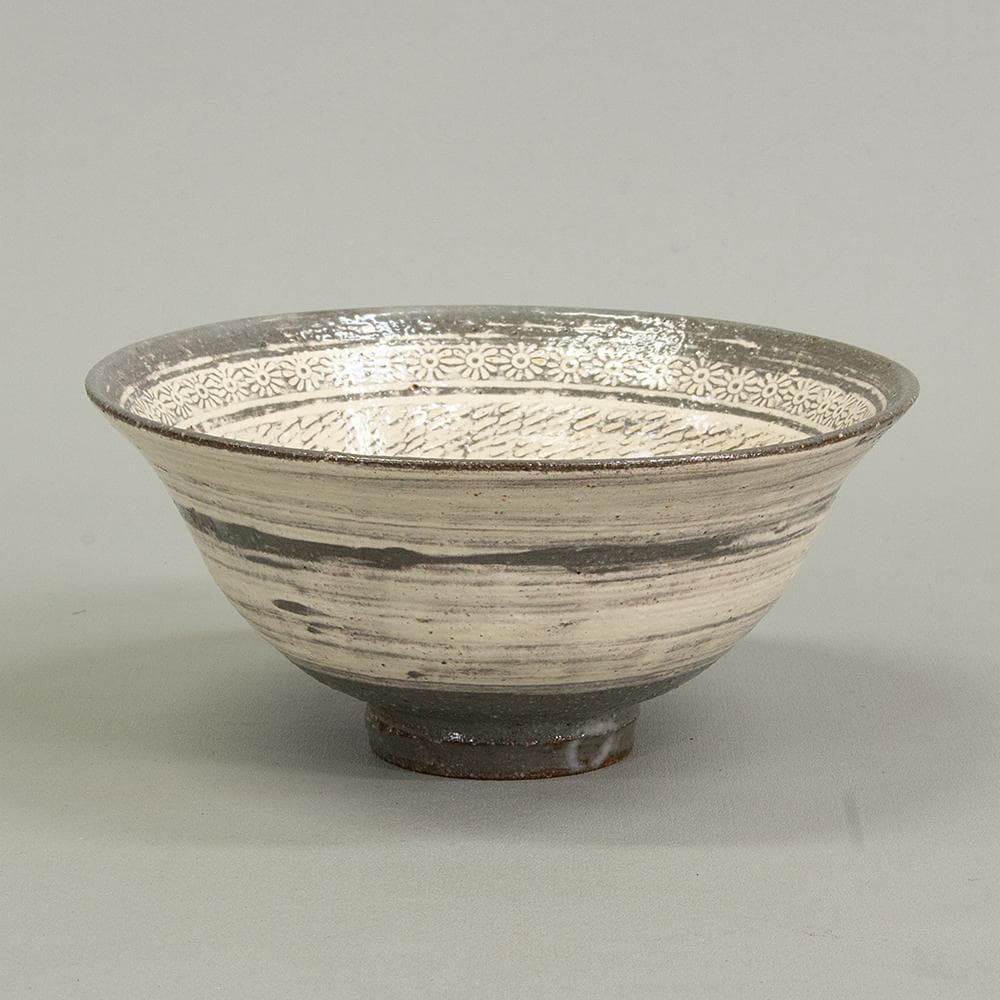 陶元窯 朴富元 高麗三島刷毛目茶碗 共箱 栞付き 茶道具 抹茶碗
