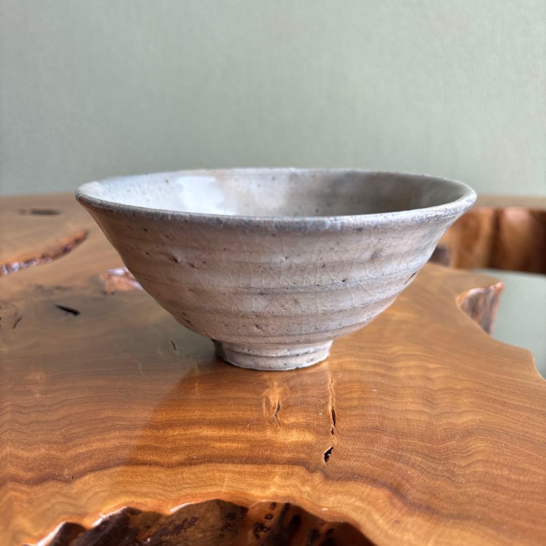 粉引茶碗 松尾潤作 抹茶碗 茶道具 共箱（129t）