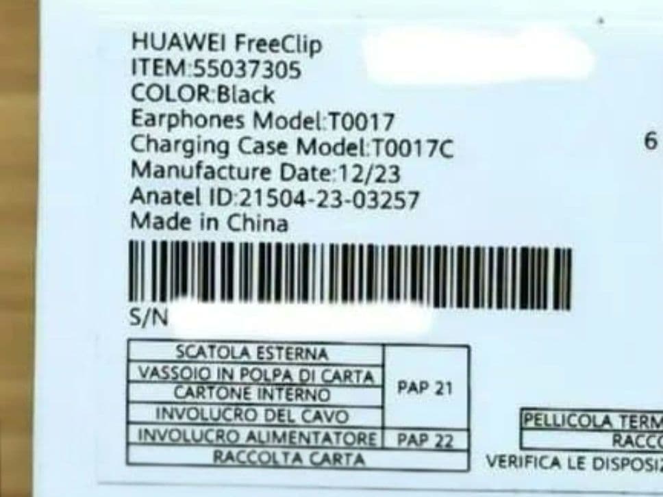 HUAWEI FreeClip イヤーカフ型ワイヤレスイヤホン