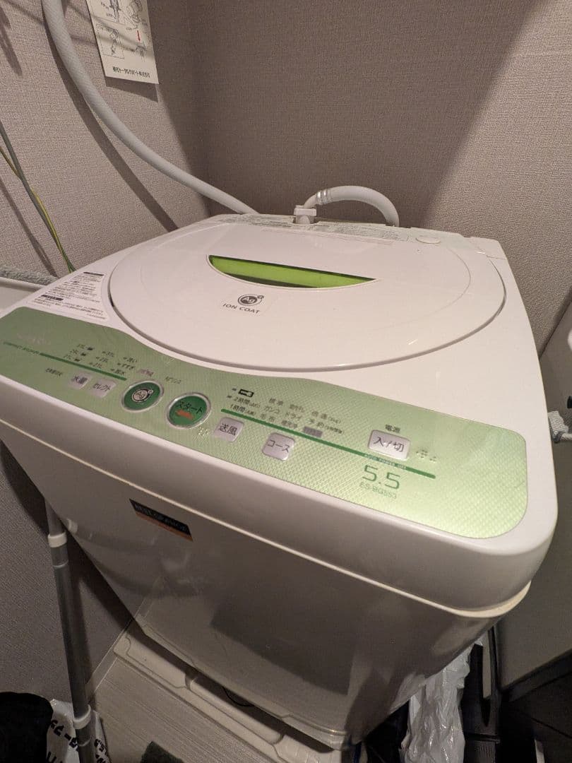 SHARP 縦型洗濯機 ES-BG553-G 5.5kg（名古屋市内）