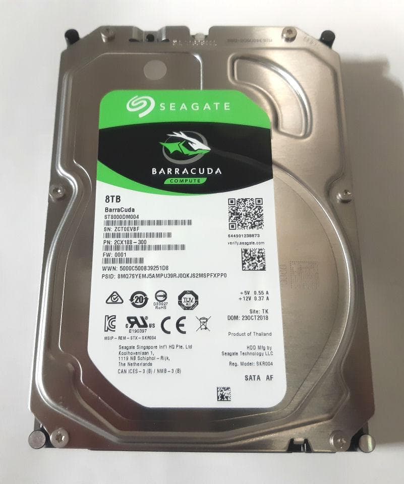Seagate　ST8000DM004　8TB　3.5インチ　3台セット　中古