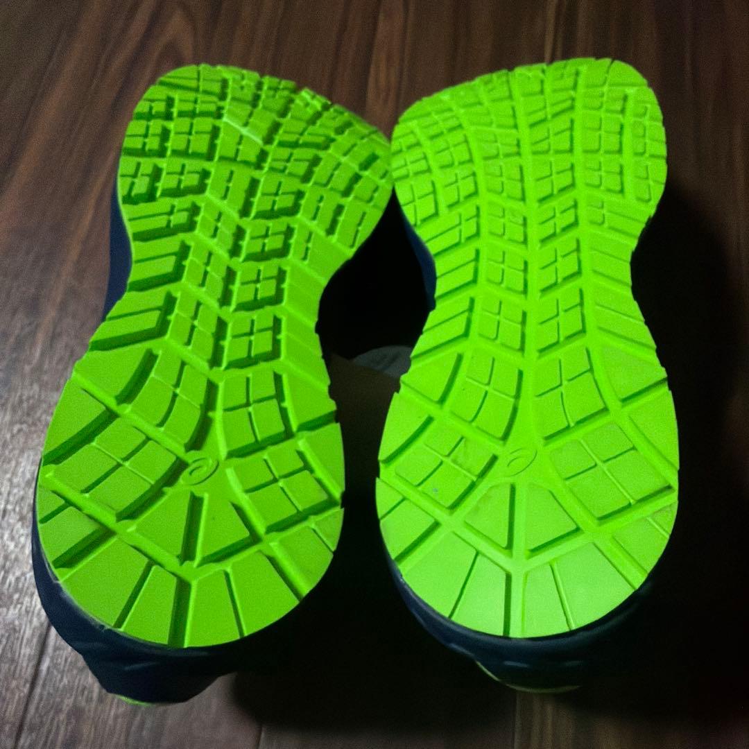 ASICS ネイビー/グリーン 安全靴