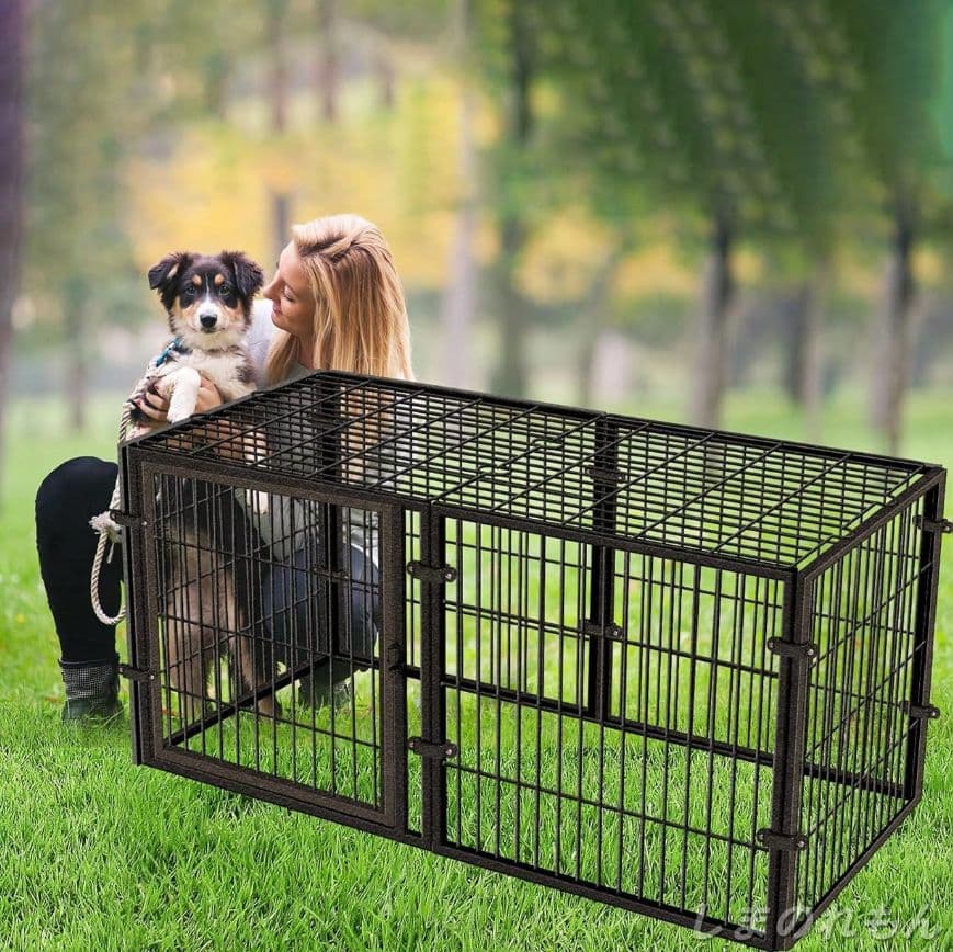 ペットサークル 犬ゲージ 扉付き 屋根付き 組立簡単 小型～大型犬・猫に最適
