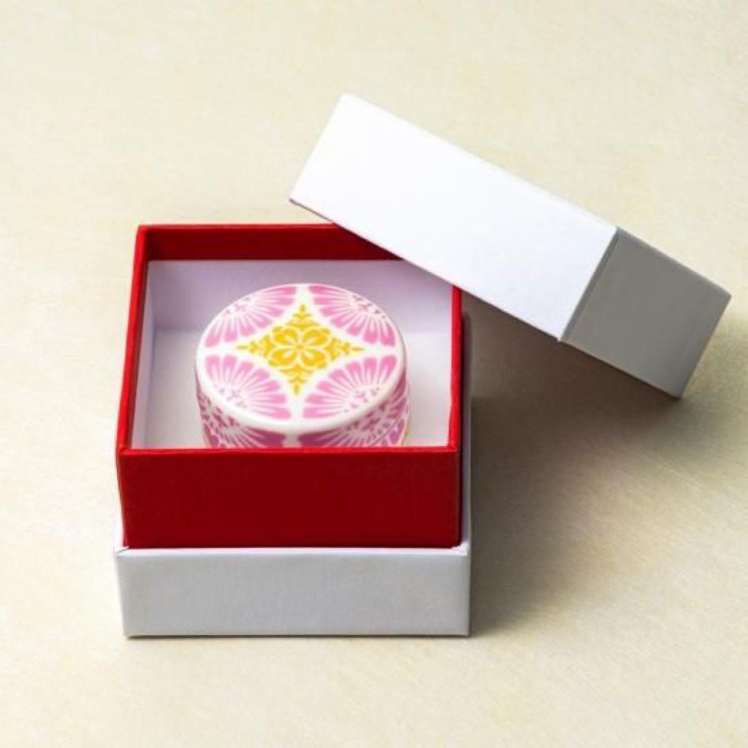 新品 未使用 美品 リップ 赤 高級 小町紅 花 陶器 口紅 和風 華