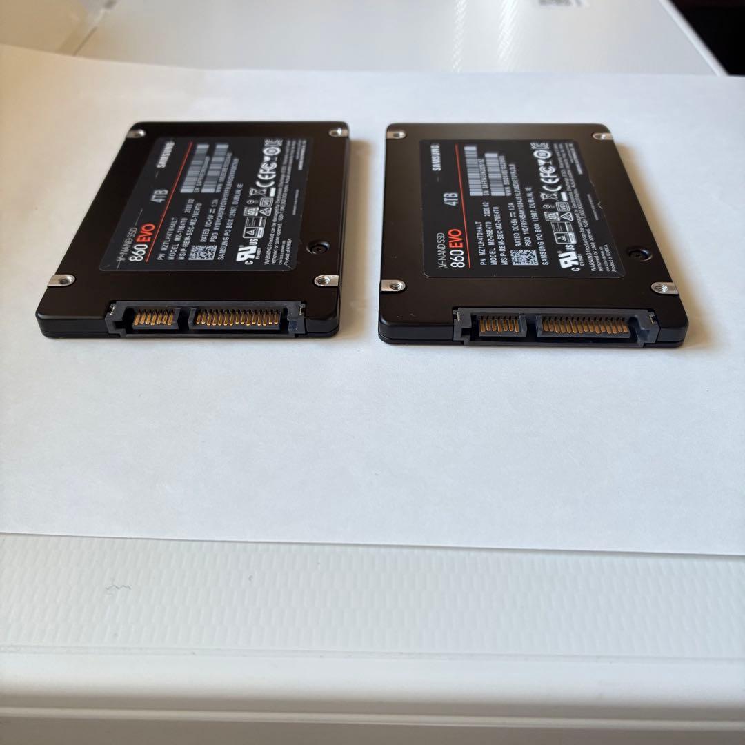 Samsung 860 EVO 4TB SSD 2台セット