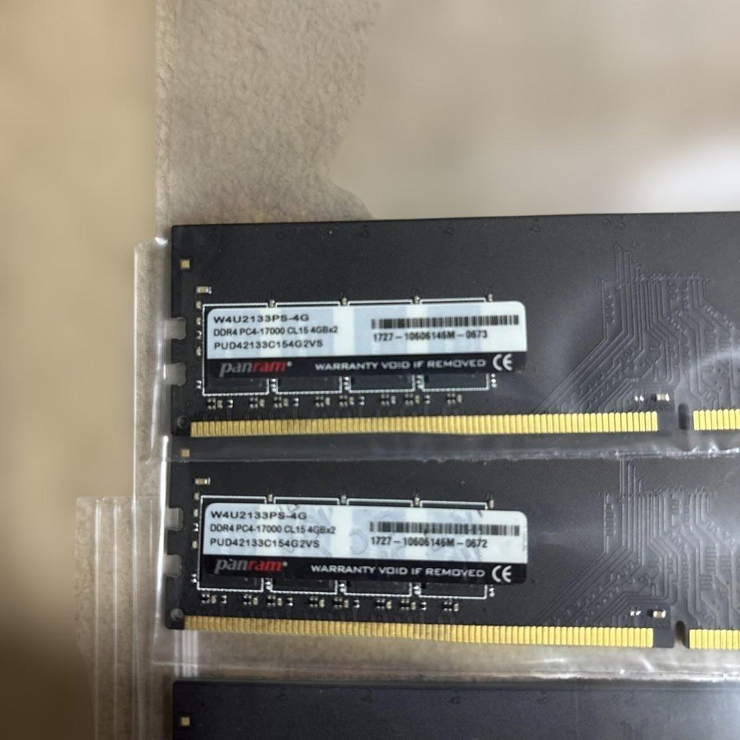 メモリー panram Value Series DDR4 8GB x2 4gb x2