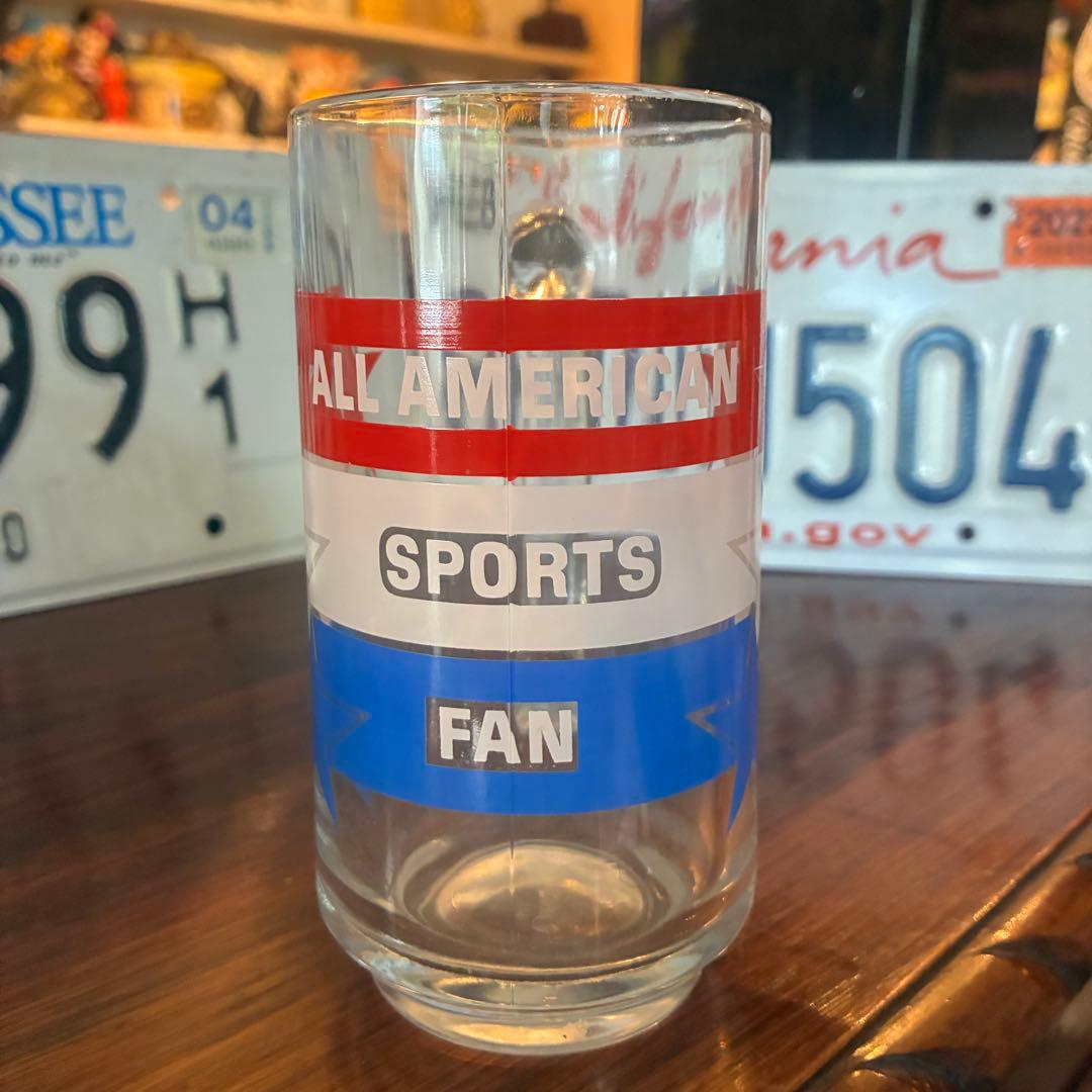 All Americanビールジョッキ　アメリカアンティークBEERガラスUSA