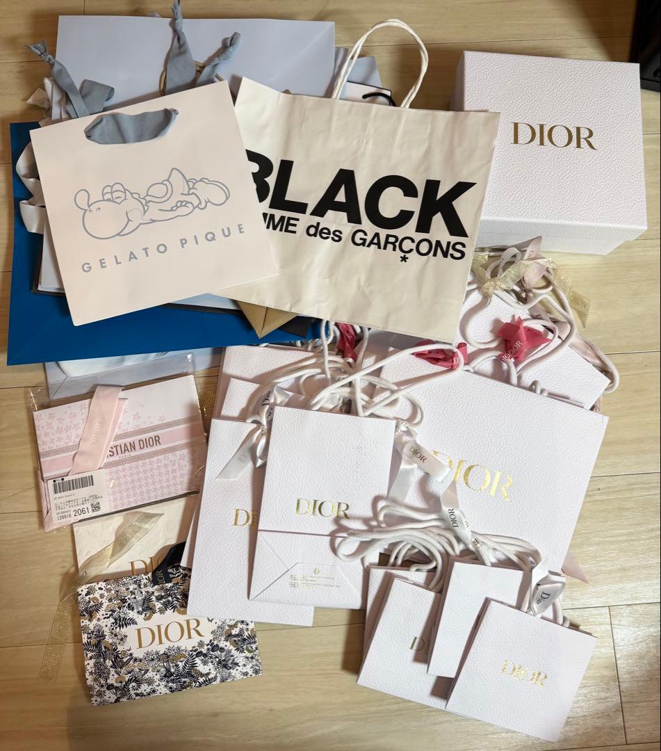 袋まとめ売り　ディオール dior ボックス　ショッパー　箱　紙袋　リボン