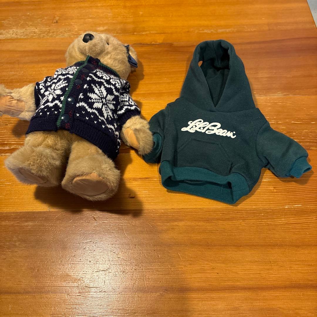 90s L.L.Bean Ellie Bear エリーベア着せ替えパーカー付き