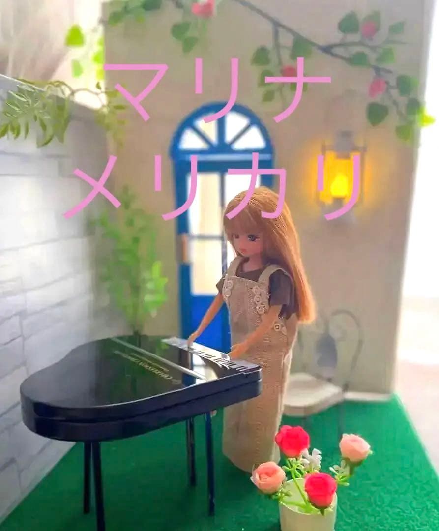 ピアノ　ガーデン　ハンドメイド　ドールハウス