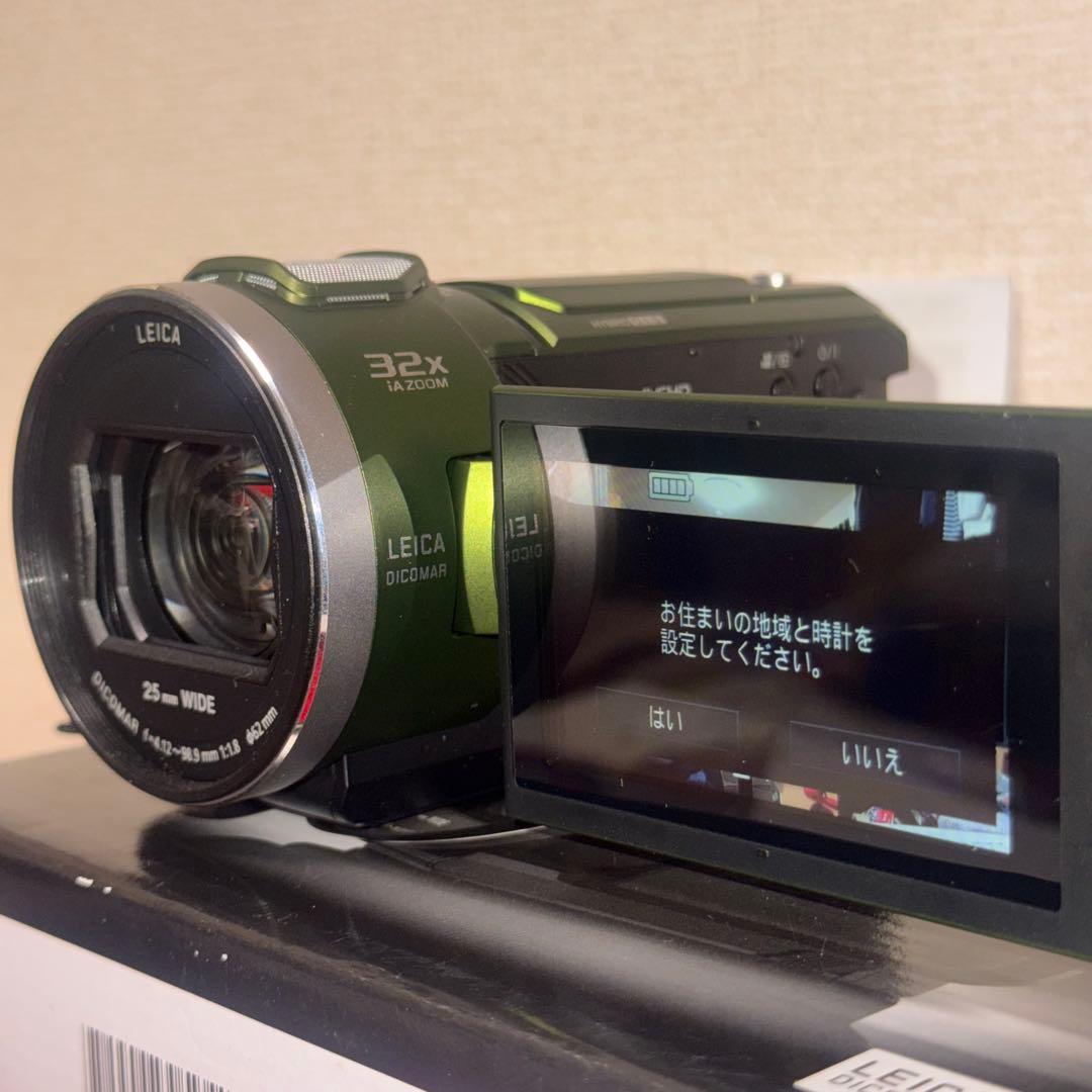 【美品】Panasonic HC-VX2M 4Kグリーン 32倍ズーム 箱付き
