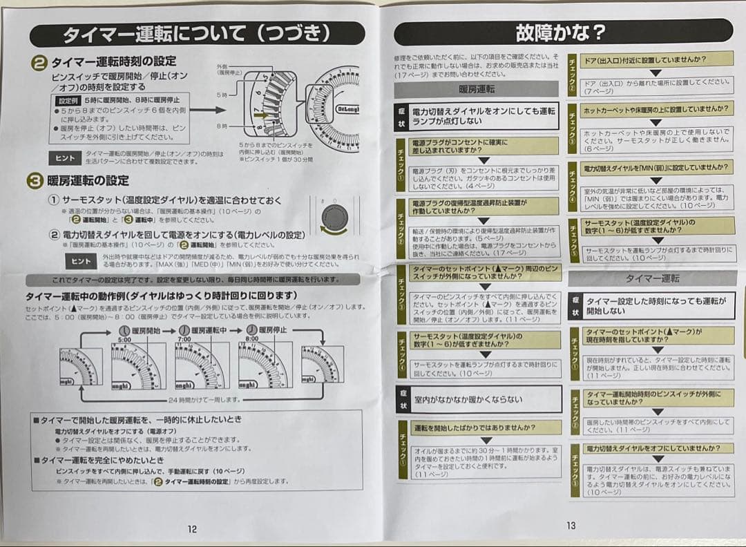 デロンギオイルヒーターヴェルティカルドRHJ21F0812-WH 取説&箱付き