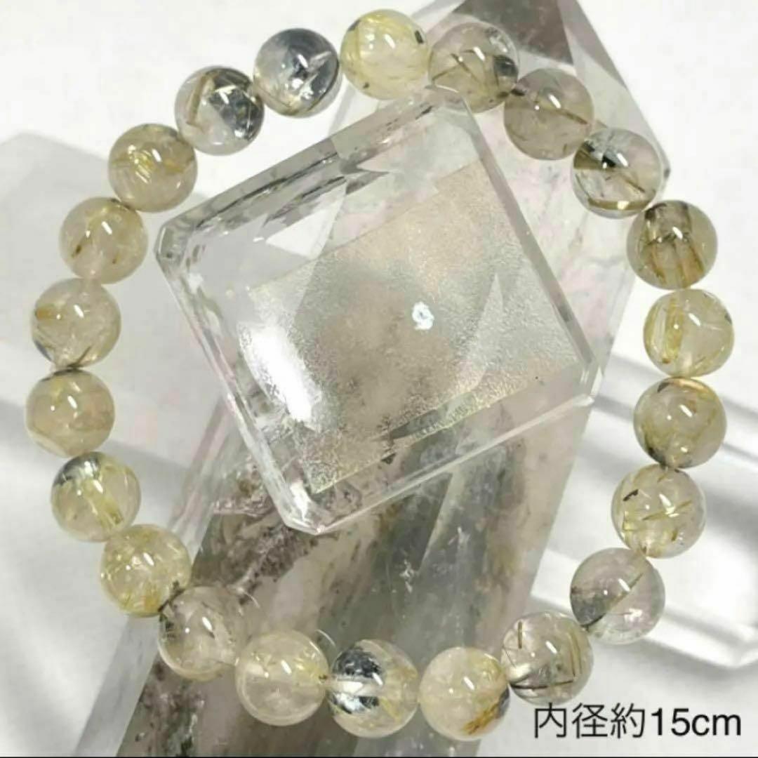 ルチルクオーツ　パワーストーンブレスレット　内径約15cm