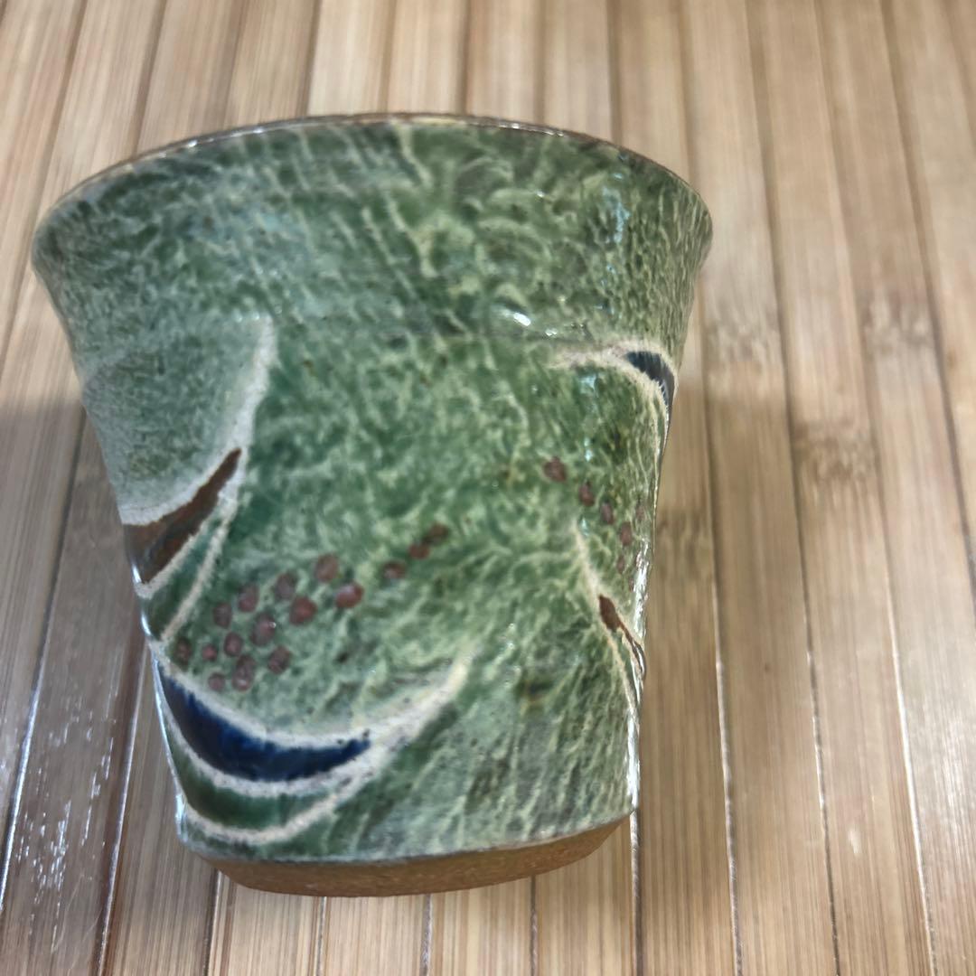 沖縄　やちむん　榕原陶房・仲村実　湯呑み　フリーカップ　ペア