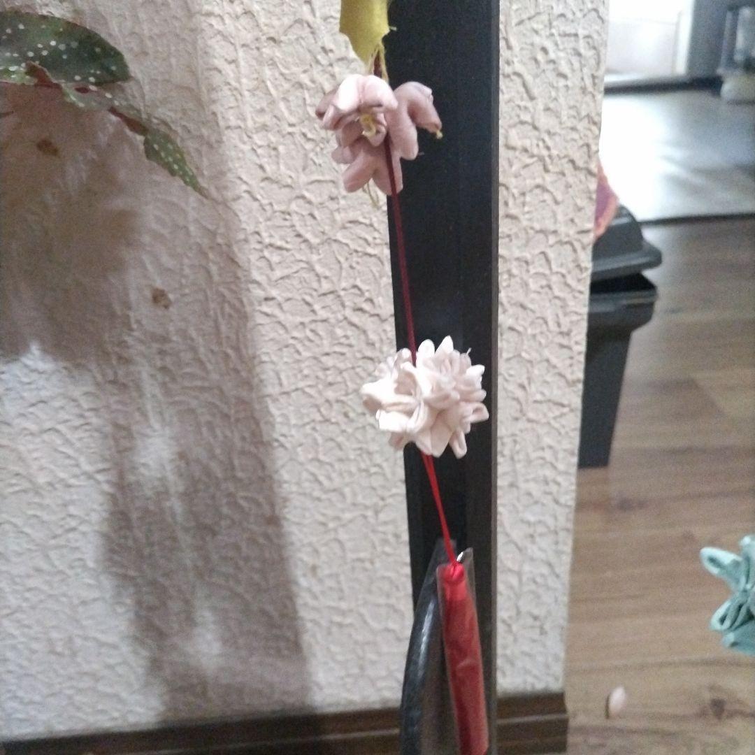 桜飾り、古布桜、八宝玉毬