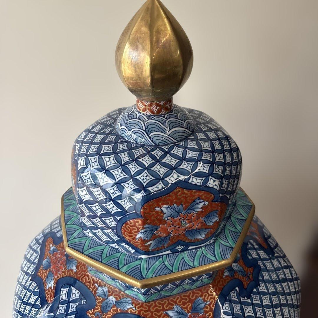 有田焼　吉右ヱ門窯　沈香壺　高さ約94cm 幅約43cm