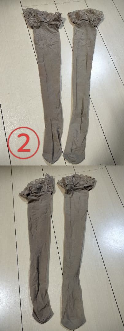 【4点セット】マルコ 太もも丈ストッキング （良品＋訳あり）