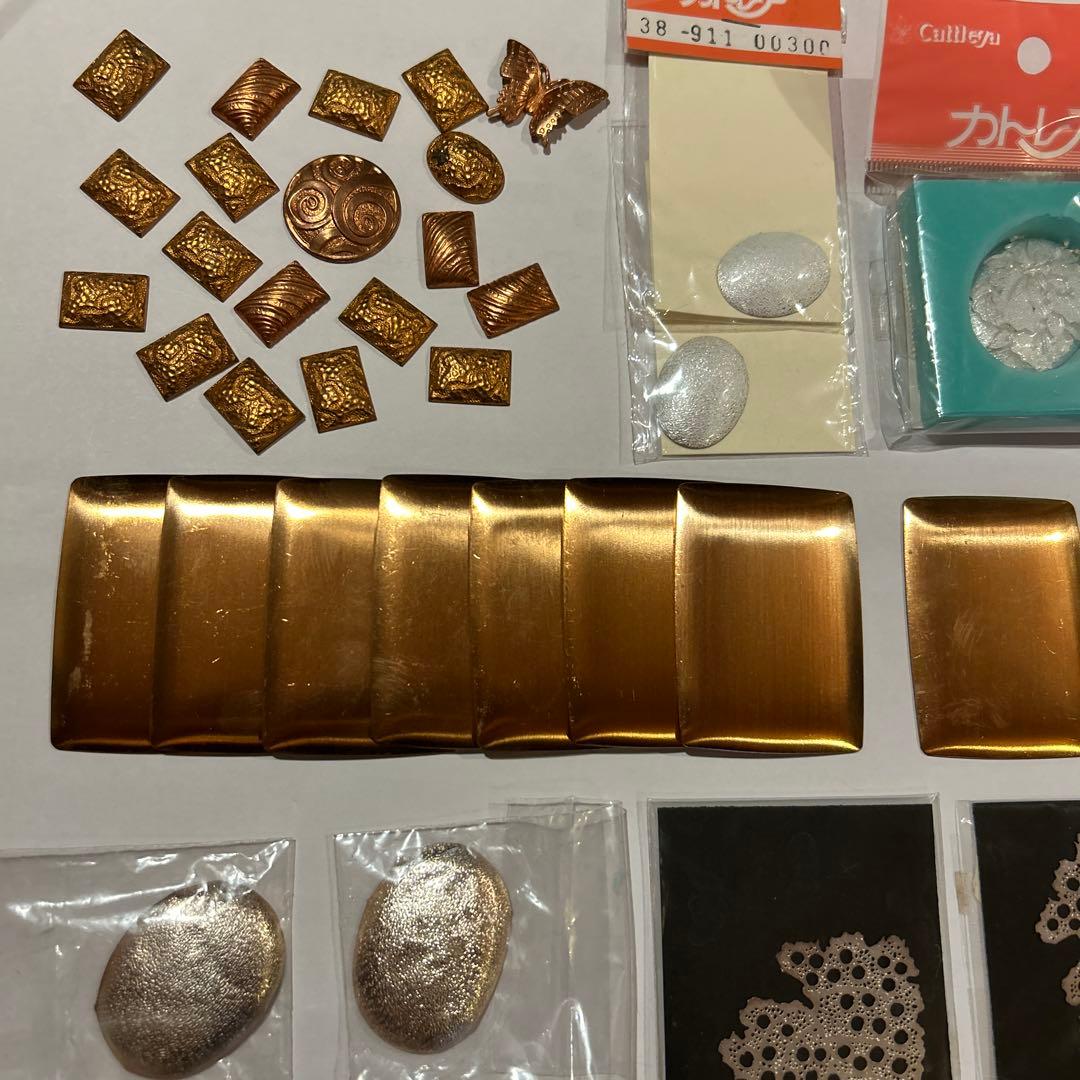 七宝焼　銅板　シルバー　その他　A-7