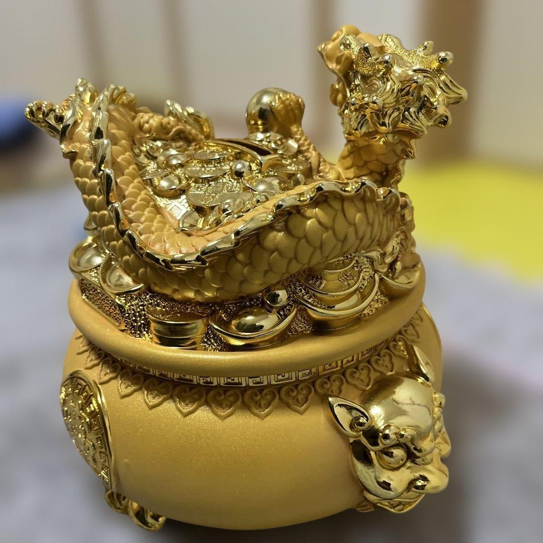昇運金龍の貯金箱