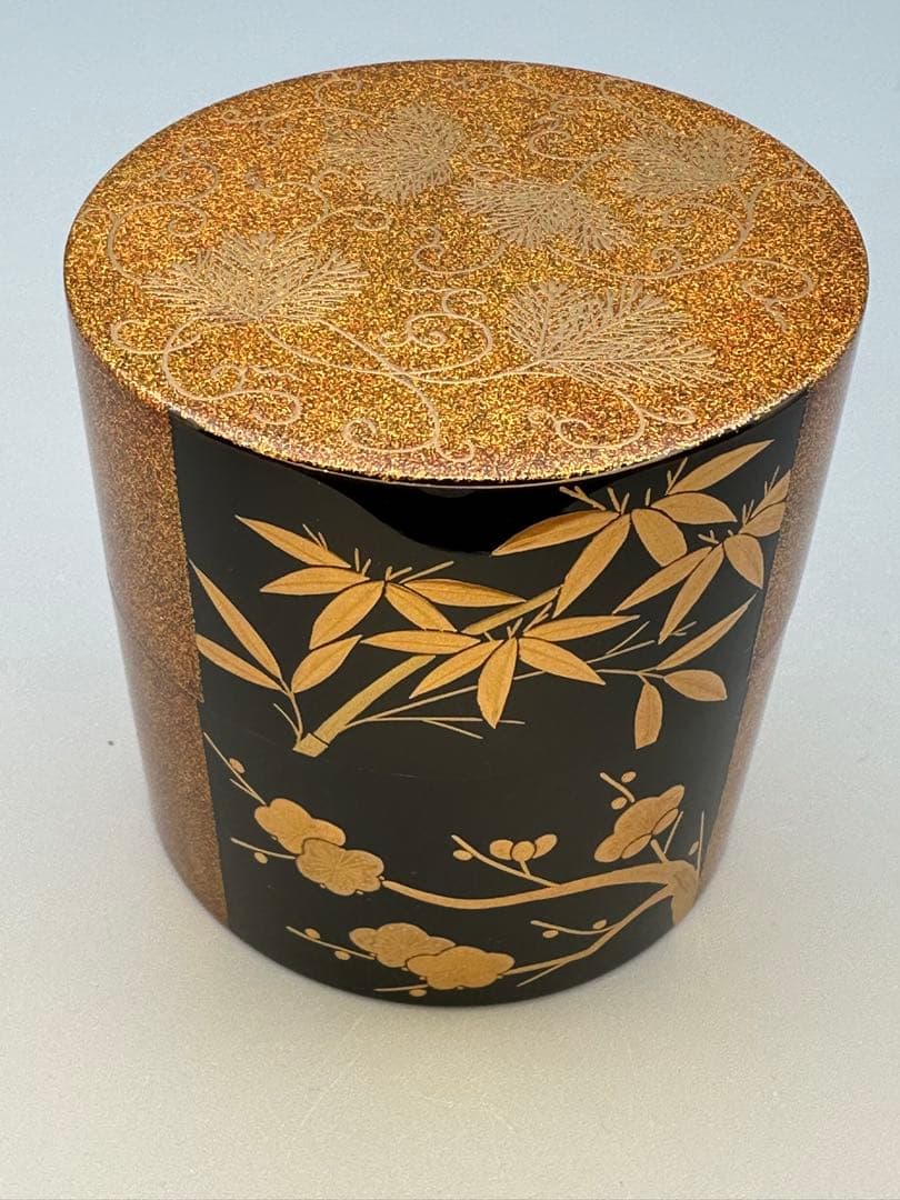 茶道具棗　土井義峰　松竹梅中次