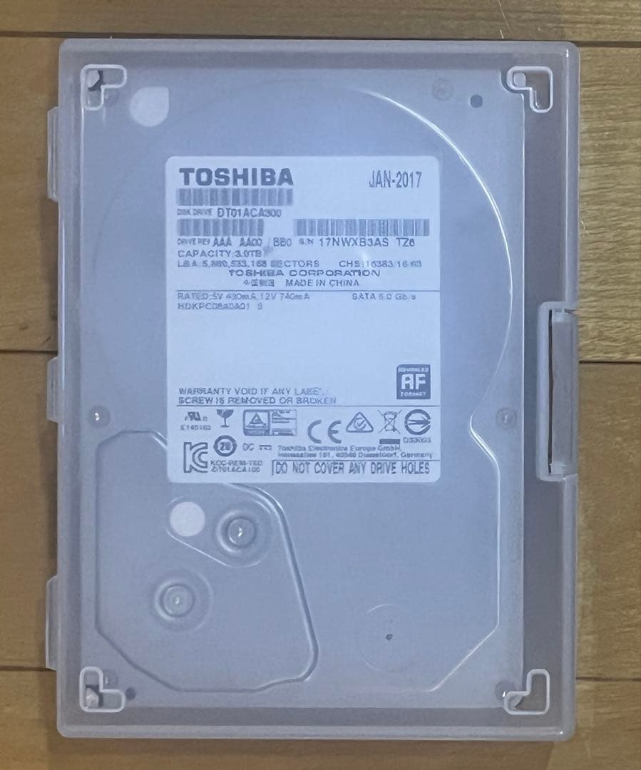 東芝 HDD 3TB「TOSHIBA DT01ACA300」